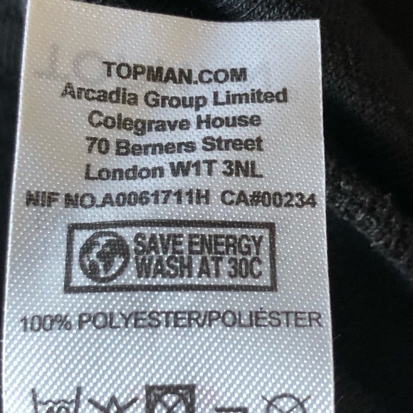 TOPMAN Black Bomber Plaid Panel Zip Front Jacket Unisex XS - Picture 7 of 11